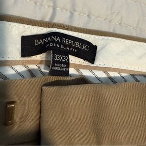 Banana Republic Aiden Slim Fit Khaki Pants